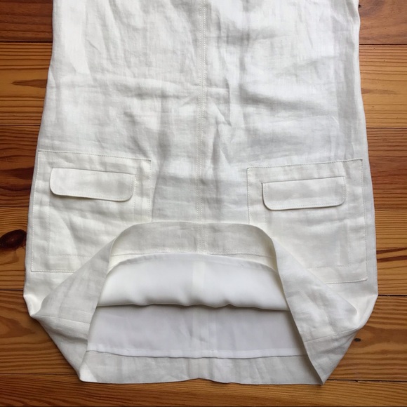 J. Crew Cream Linen Shift Dress, EUC, 4 - Picture 12 of 16